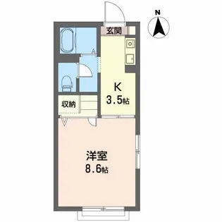 エデン西大通り【1階】の間取り