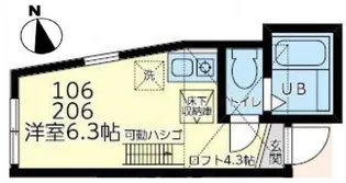 ユナイト・田浦ベラクルス・メヒコ【2階】の間取り