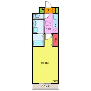 ヒカルサ北坂戸【1階】の間取り