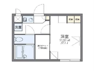 レオパレス船頭場【2階】の間取り