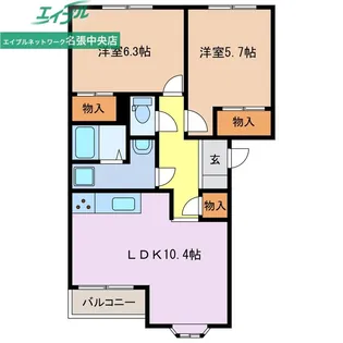 オークヒル【2階】の間取り