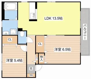 滋賀県野洲市六条【アパート】の間取り