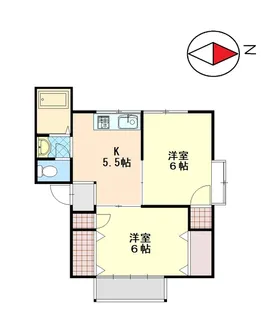 クシダハイツ【1階】の間取り