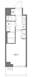 ケイディーエックスレジデンス原木中山【1階】の間取り