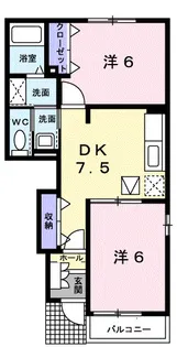 ガーデンハウス伊藤II【1階】の間取り