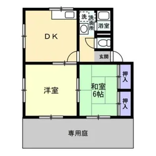 ソルトフィールドN・M D棟【1階】の間取り