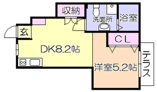 福岡県久留米市櫛原町【アパート】の間取り