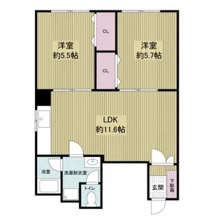 コーポハピネス【4階】の間取り