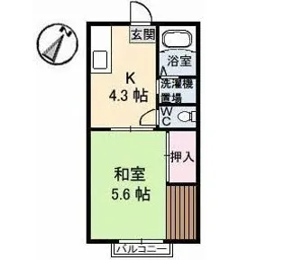 サンライフ前田 No.2【2階】の間取り