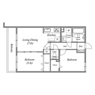 オーパスホームズ白山【1階】の間取り
