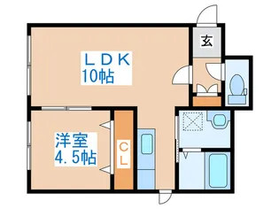 ヴィーナスコート琴似【1階】の間取り