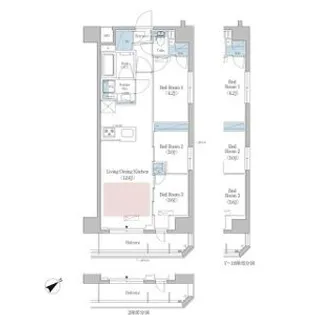 アーバネックス早稲田【3階】の間取り