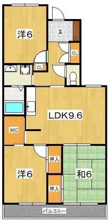 グリーンヒルズ【4階】の間取り