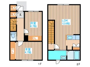 北海道札幌市白石区平和通1丁目北【一戸建】の間取り
