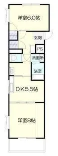 グランビューあづま【7階】の間取り