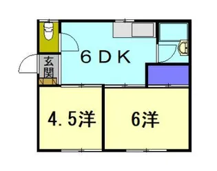 安達アパート【2階】の間取り