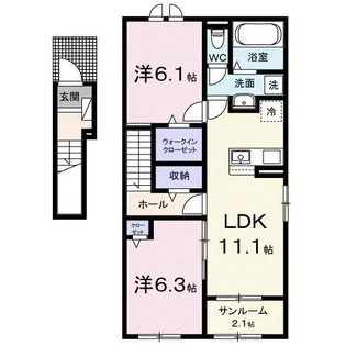 ホップIV【2階】の間取り