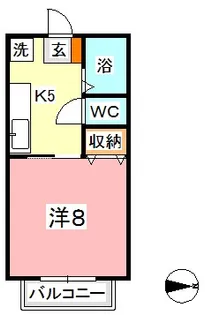 岡山県倉敷市下庄【アパート】の間取り