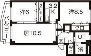 2条ハイツ【3階】の間取り