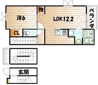 1LDKの間取り画像