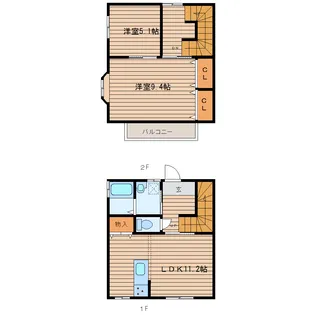 マロンハウスII【1階】の間取り