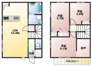 兵庫県加古郡播磨町北本荘1【一戸建】の間取り