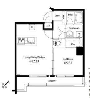ロメック月島【8階】の間取り