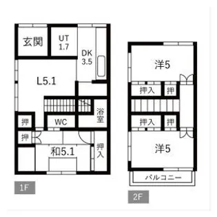 愛知県豊田市保見町南山【一戸建】の間取り