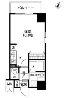 ルクレ池袋【5階】の間取り