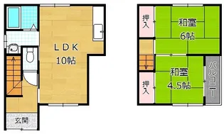 大阪府枚方市春日元町1【一戸建】の間取り