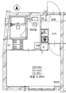 フラシア王子【4階】の間取り