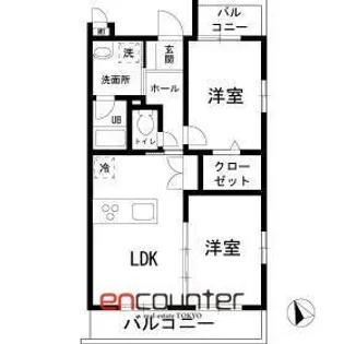 ジェメリフェリオ武蔵野N【3階】の間取り