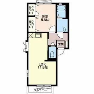プレステージC【1階】の間取り