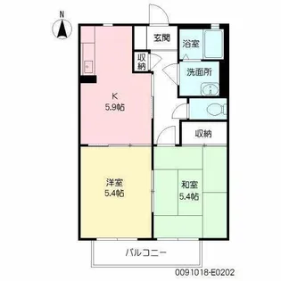 ルーチェレ・ドーマE棟【2階】の間取り