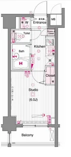 ガーラ・シティ門前仲町【5階】の間取り
