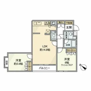 東京都世田谷区松原1【マンション】の間取り