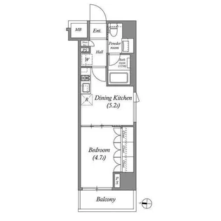 ブラウ住吉【6階】の間取り