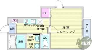 シャイン柏木【1階】の間取り
