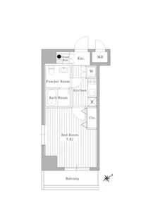 エスリード芝浦ベイサイド【7階】の間取り