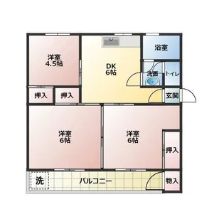 浜田マンションB【2階】の間取り