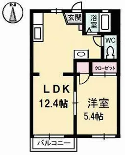 ヴィラ旭川 C棟【1階】の間取り