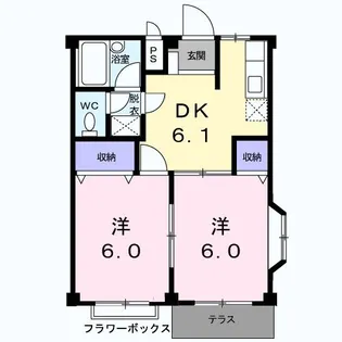 2DKの間取り画像
