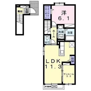 ネオ・アルカンシェル【2階】の間取り
