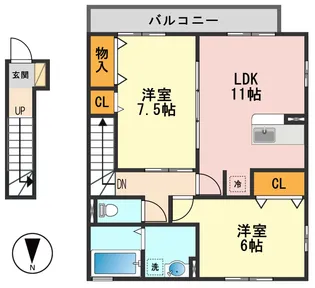 東京都葛飾区奥戸6【アパート】の間取り