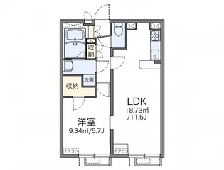 レオパレスKOEMON II【3階】の間取り