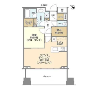 ル・サンク大崎ウィズタワー【12階】の間取り