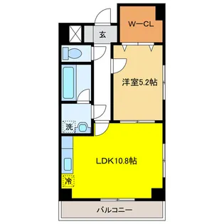 岐阜県岐阜市加納栄町通4【マンション】の間取り