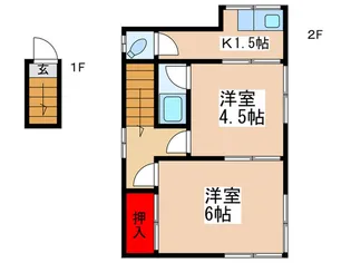 千草荘B【2階】の間取り