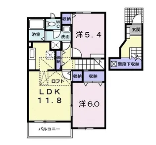 リバーシティA【2階】の間取り