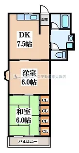 ビートル山本北C棟【2階】の間取り